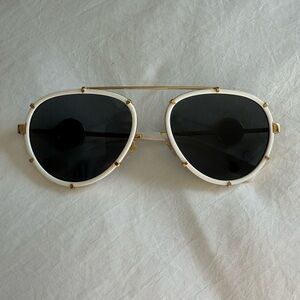 Versace White and Gold Women's Sunglasses model 2232